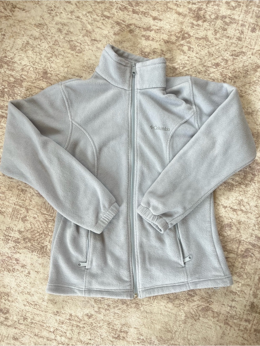 Columbia Grey Fleece Jacket Size M